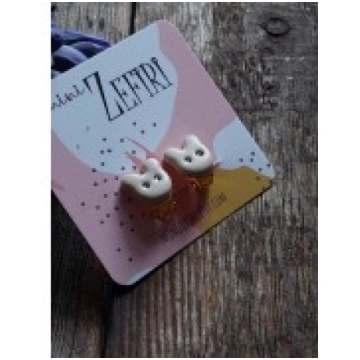 Zefiri Creations Klipši Pele smilšu -Mouse white c