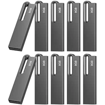 10 USB zibatmiņas 8GB 2.0 USB zibatmiņas disku kom