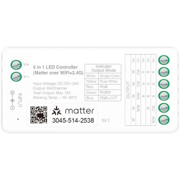Singolo CONTROLLER 5 in 1 MONO/CCT/RGB/RGBW/RGB+CC