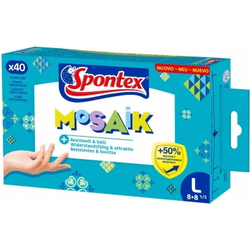 Spontex Einmalhandschuhe Mosaik 40er Pack Gr. 8 ( 