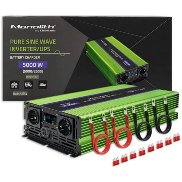 Qoltec Pure Sine Wave Inverter Monolith | battery