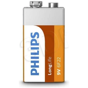 PHILIPS LongLife 9V/6F22 B1 baterijas