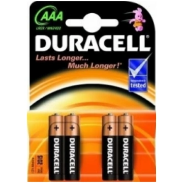 Baterijas Duracell AAA (MN2400B4CB)
