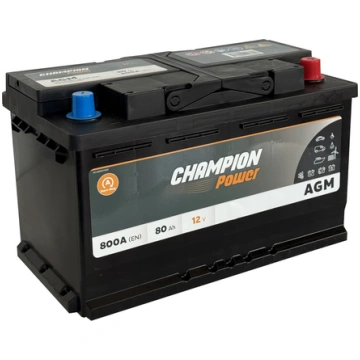 Auto akumulators AGM CHAMPION POWER 12V/80AH/800A