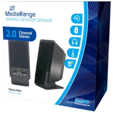 MediaRange Compact Desktop Speaker USB 2.0 black M