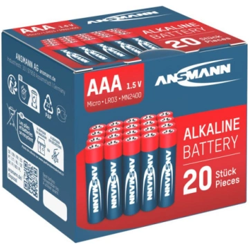 Baterijas Micro AAA / LR03 1.5V 20gab., Ansmann