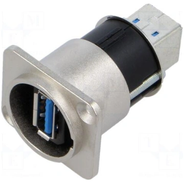 Adapter | USB A socket-front,USB B socket-back | F