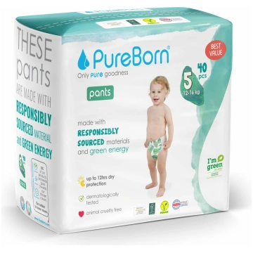 Pureborn PANTS 5 biksītes 40gb