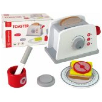 LEAN Toys Wooden Toaster Breakfast Accessories Kno