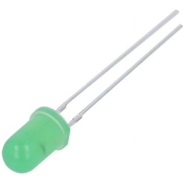 CRLED; green; 5mm; 5800mcd; 30°; Front: convex; 12