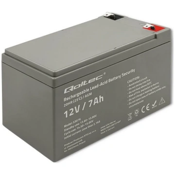 Qoltec 53076 AGM akumulators | 12V | 7 Ah | maks 1