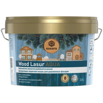 Eskaro WOOD LASUR AQUA bezkrāsains, 5L (4740381015