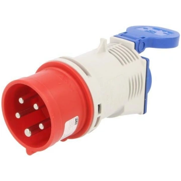 Transition: adapter; male/female; 16A; 230VAC; IEC