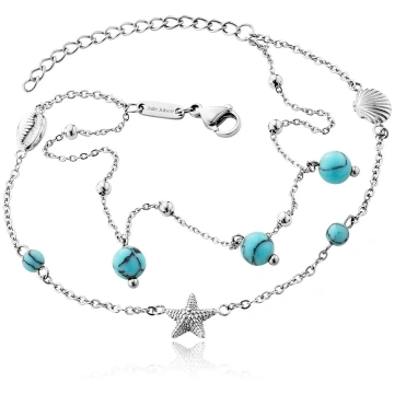 Julie Julsen Silquet-Starfish-Turquoise silver ste