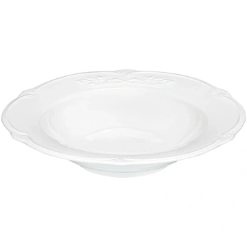 Porcelāna zupas šķīvis POLA, baltā krāsā, 22 cm