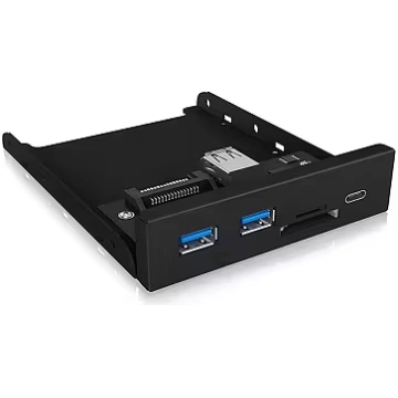 Raidsonic IB-HUB1417-i3, front panel (black, 1x US
