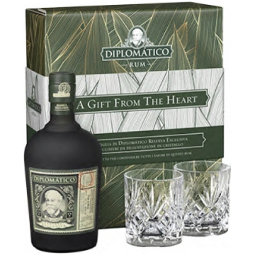 Rum Diplomatico Reserva Exclusiva Gift Glass Pack 