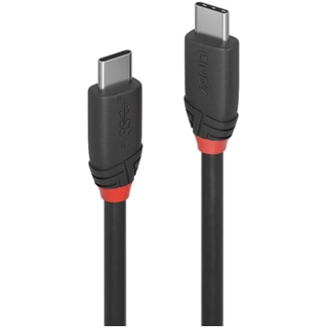 Lindy 1.5m USB 3.2 Type C Cable 3A, Black Line 369