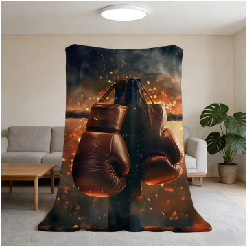Cool Boxing Gloves Blanket Flannel Warm Soft Throw