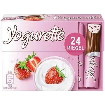 „Yogurette“ zemeņu batoniņi – augļu un svaiga vājp