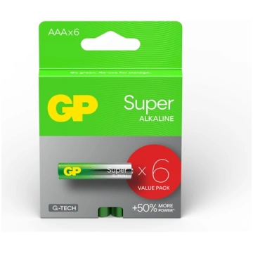 ALKALINE BATTERIES LR03 /AAA GP SUPER 6PCS. ( 24A2