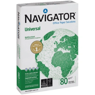 Papīrs NAVIGATOR UNIVERSAL A4 80g/m2, 500 loksnes/