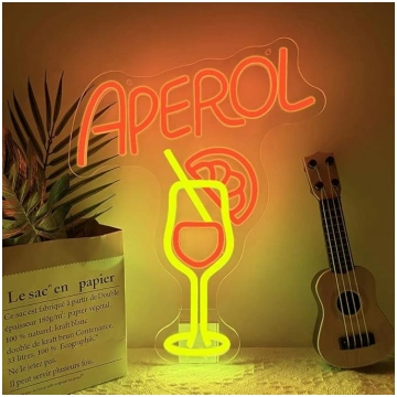 Kokteiļu LED izkārtne „Aperol Spray“ – neona izkār