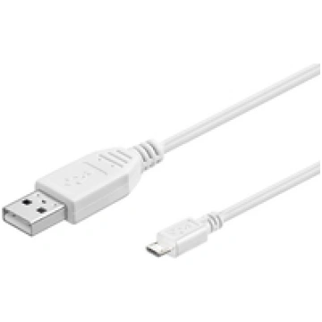 MicroConnect Micro USB Cable White 5m USB2.0 A - M