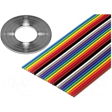 Wire: ribbon | 34x28AWG | 1.27mm | stranded | Cu |