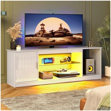 Bestier 65 Inch TV Cabinet Gaming LED Entertainmen