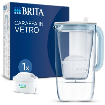 Brita Glass Water Filter Pitcher 2.5L Light Blue 1