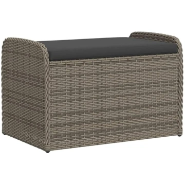 Outdoor Storage Chest Bench Storage Box with Cushi
