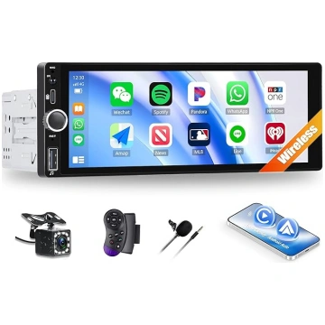 Viena Din auto stereo ar bezvadu CarPlay Android A