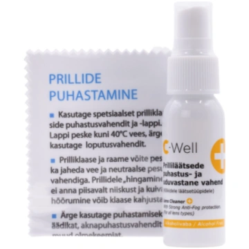 c-Well anti fog spray + cleaning cloth