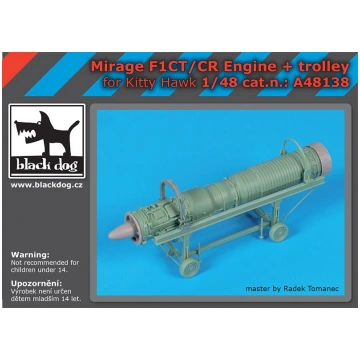 Mirage F1CT/CR engine + trolley for Kitty Hawk Bla