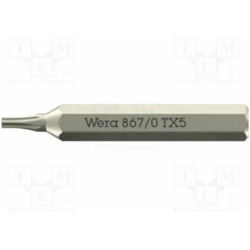 Screwdriver bit; Torx®; TX5; 867/0 Micro; Socket s