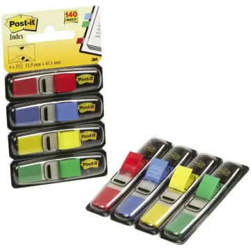 Post-It Index labels 12x44 mm, 4 colors 100-01005