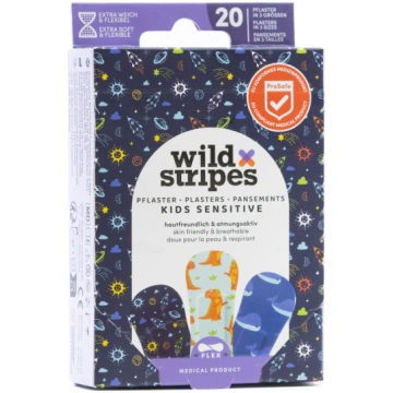 Wild Stripes Kids Sensitive Space plāksteri, 20gab