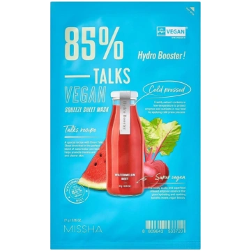 Sejas maska Missha Talks Vegan Hydro Booster, 27 g