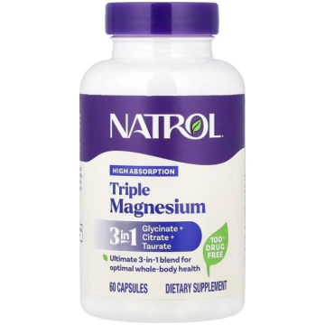 Natrol, Triple Magnesium, 60 Capsules
