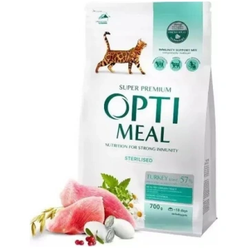 Kaķu barība Optimeal Sterilised Tītara 700 g - Opt
