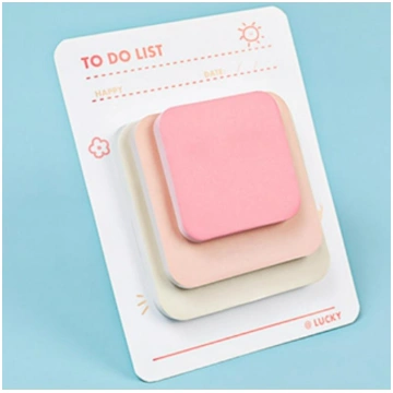 Multicolor Memo Pad 3 Size Adhesive Notepad Decal 