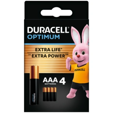 DURACELL baterijas Optimum AAA 4 gab