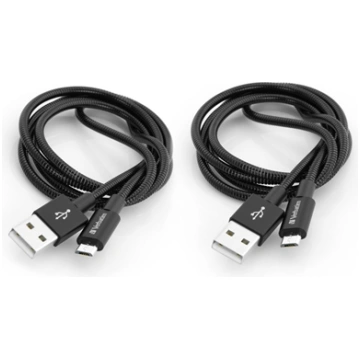 1x2 Verbatim Micro USB Cable Sync & Charge 100cm b