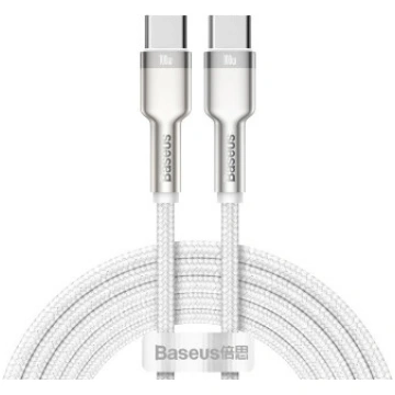 Cable USB-C to USB-C Baseus Cafule, 100W, 2m (whit