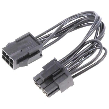 Cable: mains; PCIe 6pin male,PCIe 8pin female; 0.1
