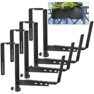 ZUIWAN 4 Pack Regulējami margu stādu kastes kronšt