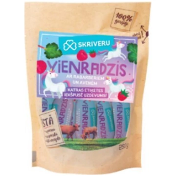 SKRĪVERU vienradzis ar rabarberiem un avenēm, 250g