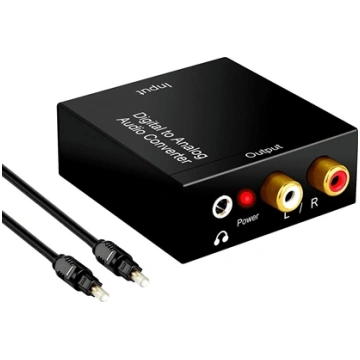 Adapter AV Mozos Toslink - RCA (Cinch) czarny (DAC