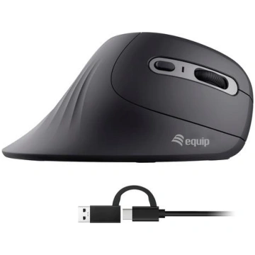 Equip Ergonomic USB-A/USB-C Mouse, 1.80m, Right-ha